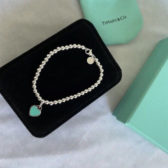Tiffany & Co. Jewelry - Tiffany & Co Blue Heart Tag Bracelet